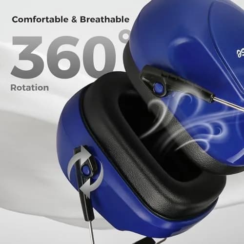 ProCase Navy NRR 28dB Passive Noise Reduction Earmuffs (2-Pack) | ANSI S3.19 Certified for Shooting, Construction, Study thumbnail 7