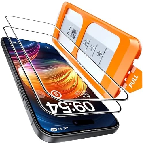 TOCOL iPhone 15 Screen Protector 6.1" | Easy Auto Installation & Impact Protection thumbnail 1