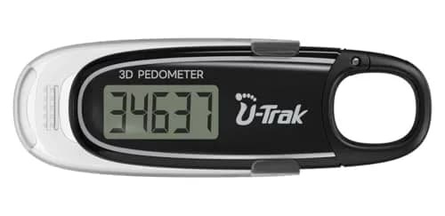 U-Trak 3D Pedometer for Walking with Clip & Carabiner, Simple Step Counter 2.54 cm (1 inch) | Accurate Step Tracker for Men Women Kids thumbnail 1