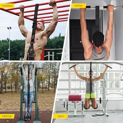 Ayombo Adjustable Pull Up Assistance Bands Set | 75lb-300lb Resistance, Natural Rubber Latex Tubes, 1.36kg (3lb) thumbnail 6