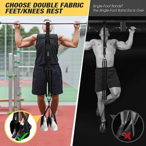 Ayombo Adjustable Pull Up Assistance Bands Set | 75lb-300lb Resistance, Natural Rubber Latex Tubes, 1.36kg (3lb) thumbnail 3
