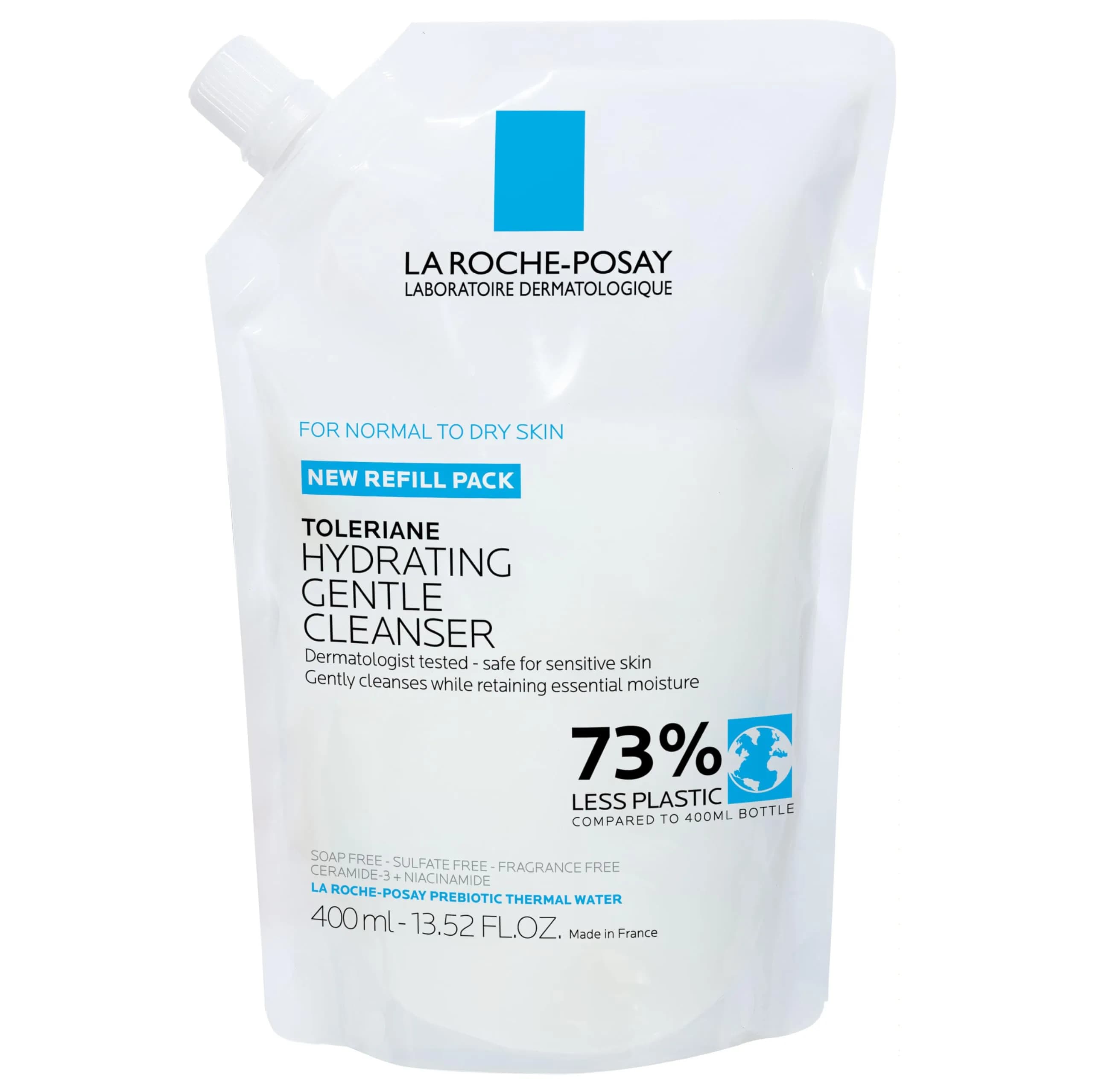 La Roche-Posay Toleriane Gentle Skin Care Set, Hydrating Cleanser & Double Repair Moisturizer | 200ml (7.44 Fl Oz) — 13.52 Fl Oz / 13.52 Fl Oz (Refill)