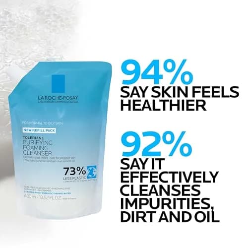 La Roche-Posay Toleriane Purifying Foaming Facial Cleanser 400ml (13.52 Fl Oz) | Gentle Face Wash for Oily, Normal, Sensitive Skin thumbnail 2