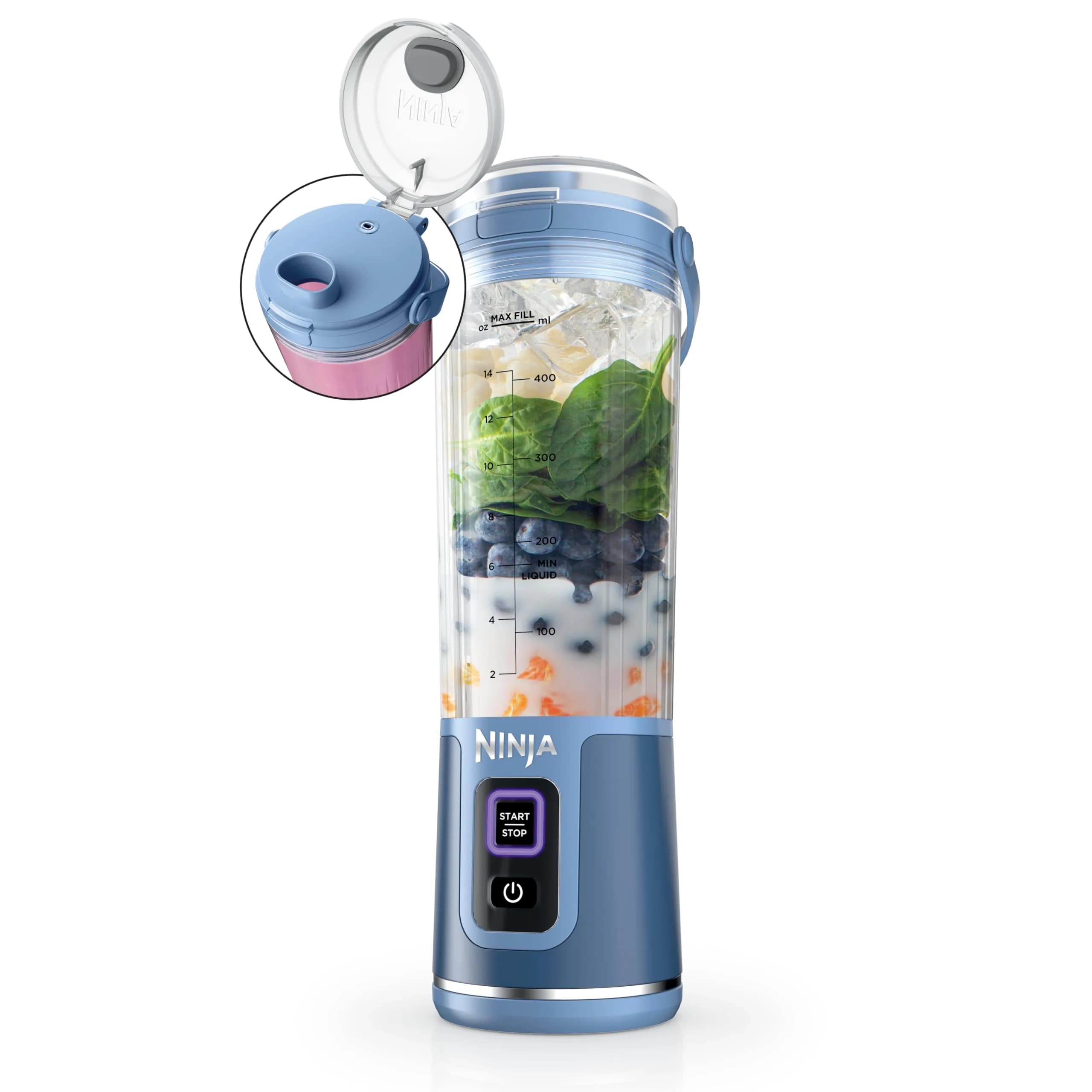 Ninja Portable Blender 18oz Cordless | High-Speed, Rechargeable, BPA-Free