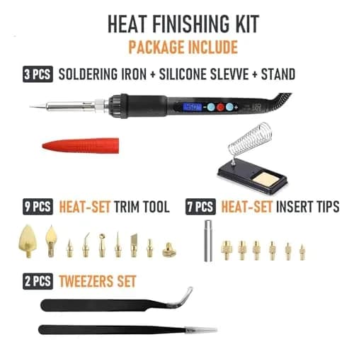 RETUXEP 21PCS 3D Printing Accessories Smoothing Tool Kit | Heat-Set Nut & Fine-Tuning Tips (120c) thumbnail 2