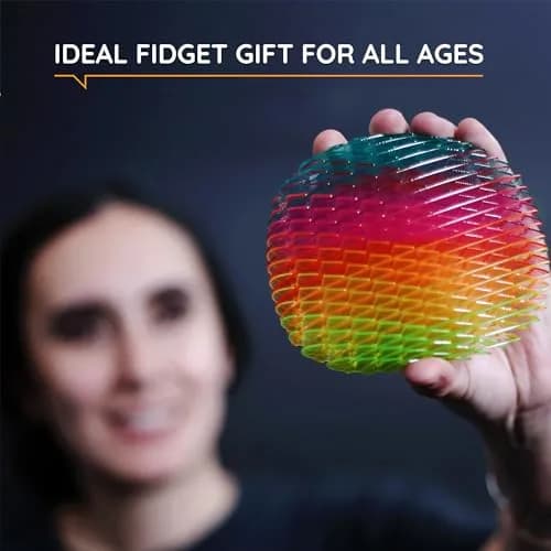 morf Worm 3D Sensory Fidget Toy, Rainbow, Large (7.6 cm L x 3 cm W x 2.5 cm H) thumbnail 6