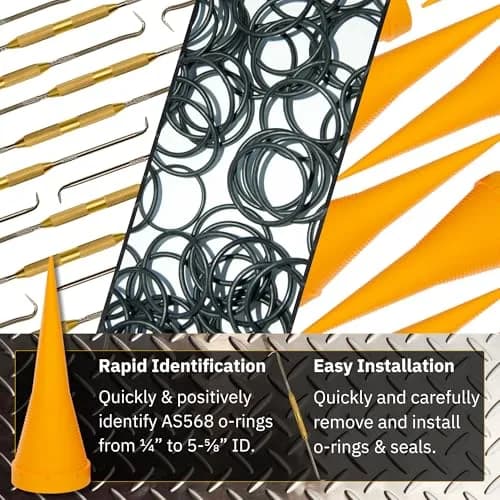 Kit King USA O Ring Sizer Cone & Seal Puller | Imperial AS568 Sizes | 17.5 inch Tall, Heavy Duty thumbnail 7