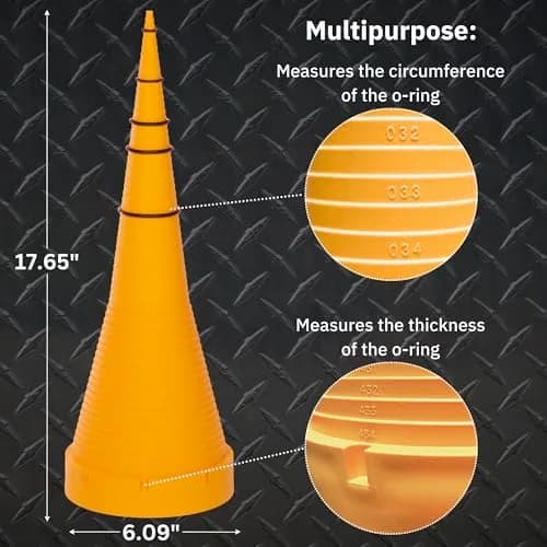 Kit King USA O Ring Sizer Cone & Seal Puller | Imperial AS568 Sizes | 17.5 inch Tall, Heavy Duty thumbnail 9