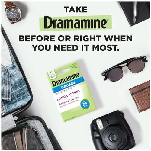 Dramamine Nausea Relief Tablets Long-Lasting 20 Count (20 Tablets) thumbnail 3