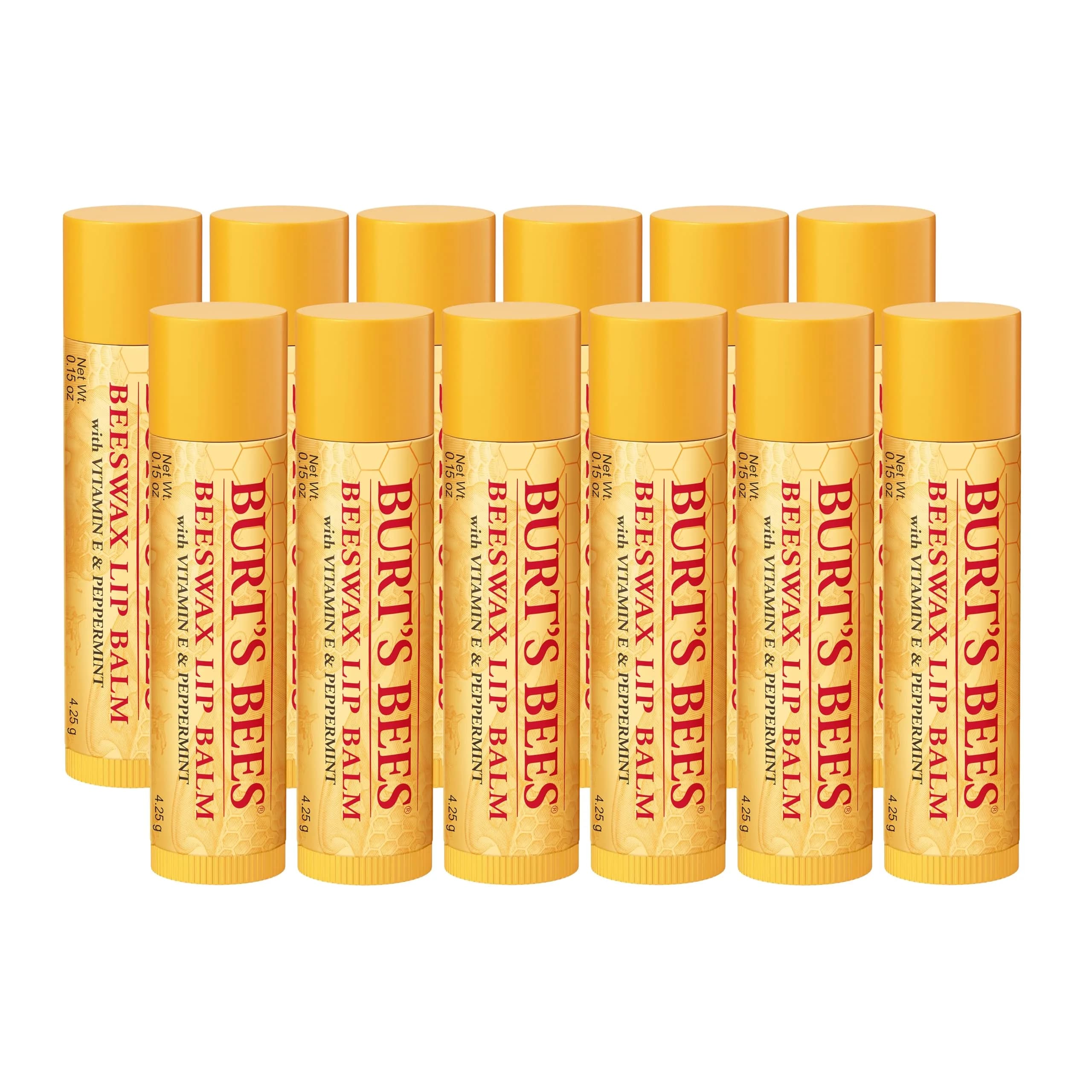 Burt's Bees Beeswax Lip Balm 12-Pack | Natural Origin Conditioning Lip Treatment - main product image