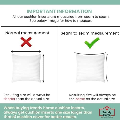 Trendy Home 18x18 Throw Pillow Insert (Set of 2, White) Hypoallergenic, Durable & Machine Washable (70-120 chars) thumbnail 4