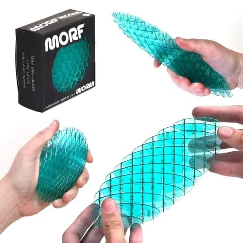 Morf Fidget Worm 3D Sensory Toy Blue Small | Stress Relief & Focus Booster thumbnail 1