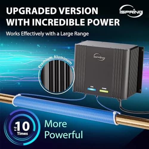 iSpring EDV2 Whole House Electronic Water Descaler 4 lb (1.81 kg) | Salt-Free System for Limescale Reduction thumbnail 3
