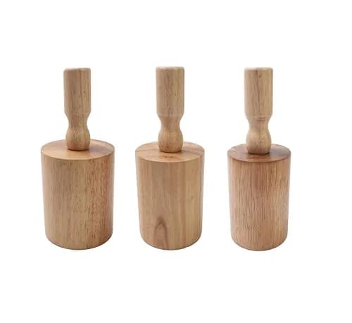 Lampstop Ceramic & Pottery Tools Set of 3 Wooden Molds 3.1" & 3.4" & 3.7" | Durable Beech Wood thumbnail 1