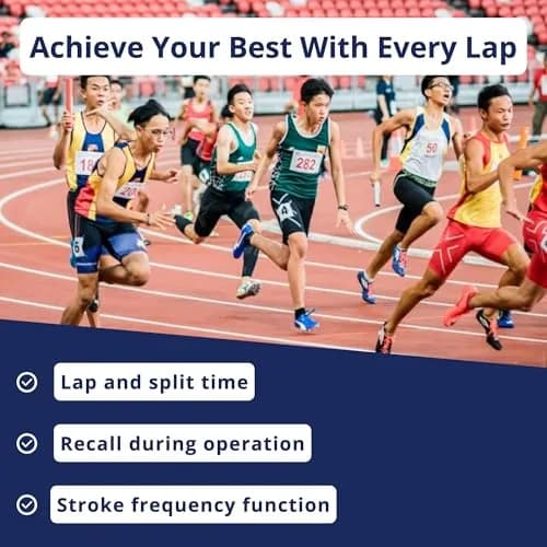 ULTRAK 495 Stopwatch – Blue Professional 100-Lap Digital Timer, Countdown Interval Tracker, Water-Resistant Sports Watch, Chronograph (1 Unit) thumbnail 3
