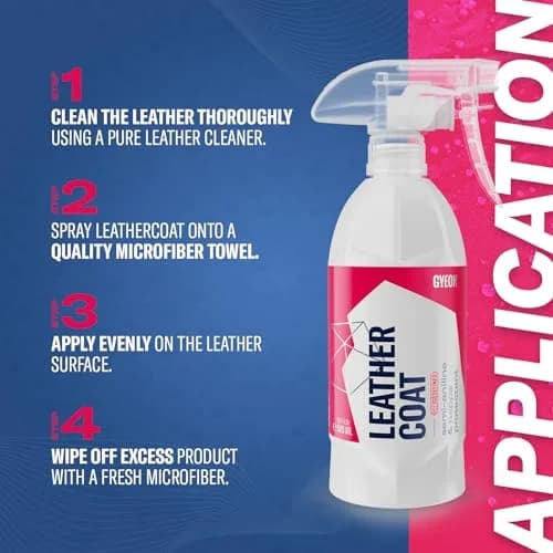 Gyeon Leather Shield EVO Ceramic Leather Coating 500ml (16.9 fl oz) | Hydrophobic Shield for Car Interiors thumbnail 5