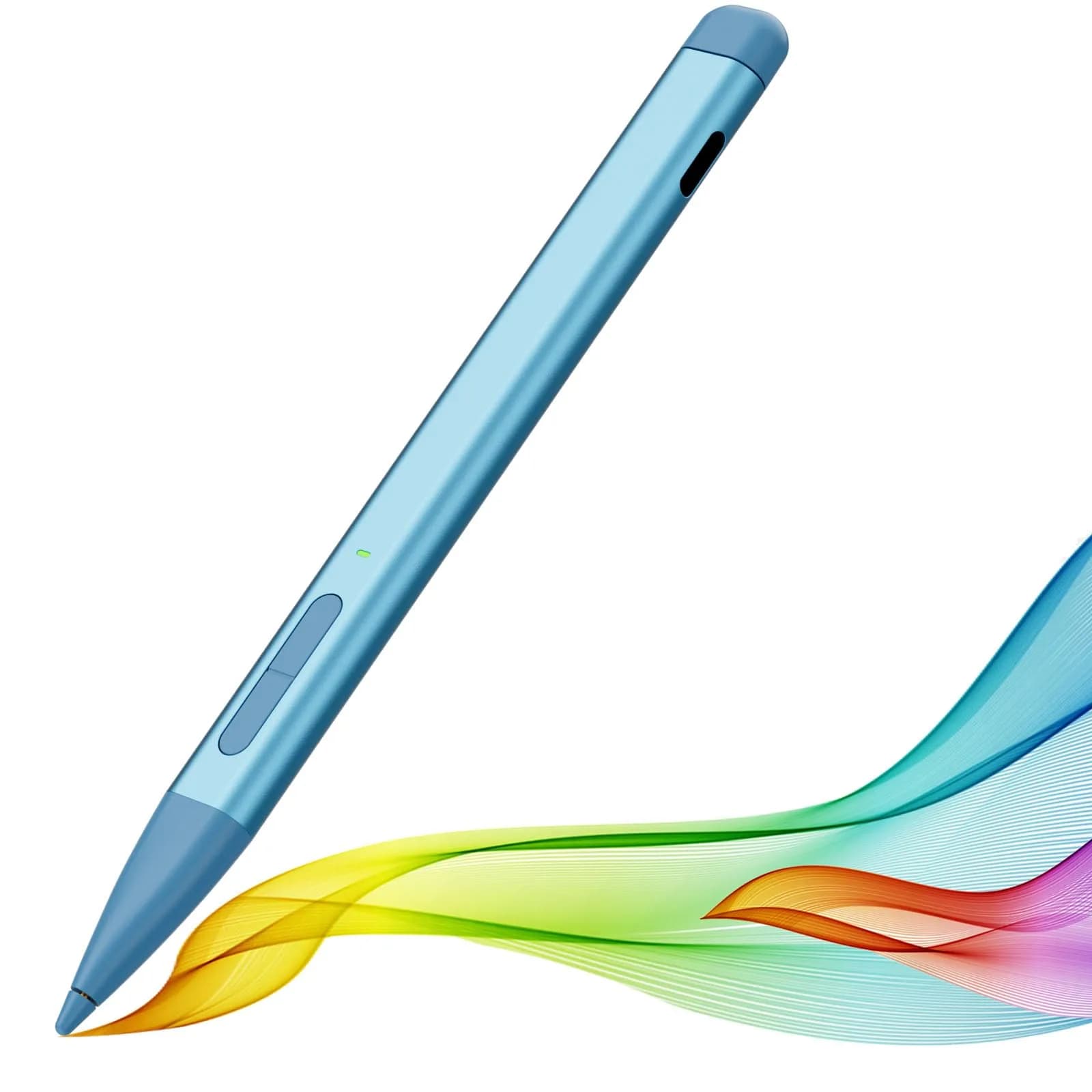 JvKzaen Slim Pen 2 for Microsoft Surface | 4096 Pressure, Eraser, Type-C Charge | Graphite Nib — Blue