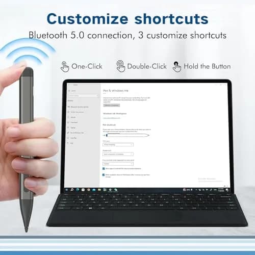 JvKzaen Slim Pen 2 Stylus for Microsoft Surface | 4096 Pressure, Eraser, Type-C Charge thumbnail 8