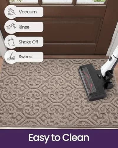 DEXI Indoor Entrance Doormat 43cm x 76cm (17" x 30") | Floral Pattern Dirt Trapper thumbnail 9