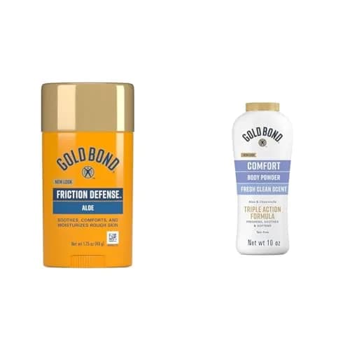 Gold Bond Friction Defense Stick 1.75 oz & Comfort Body Powder 10 oz Bundle | Unscented & Talc-Free Formula thumbnail 1