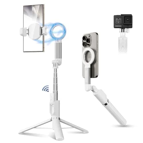 JJC Magnetic Phone Tripod Selfie Stick 40.9" | Extendable Cell Phone Stand for iPhone 17 16 15 14 13 12 MagSafe thumbnail 1