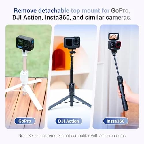 JJC Magnetic Phone Tripod Selfie Stick 40.9" | Extendable Cell Phone Stand for iPhone 17 16 15 14 13 12 MagSafe thumbnail 6