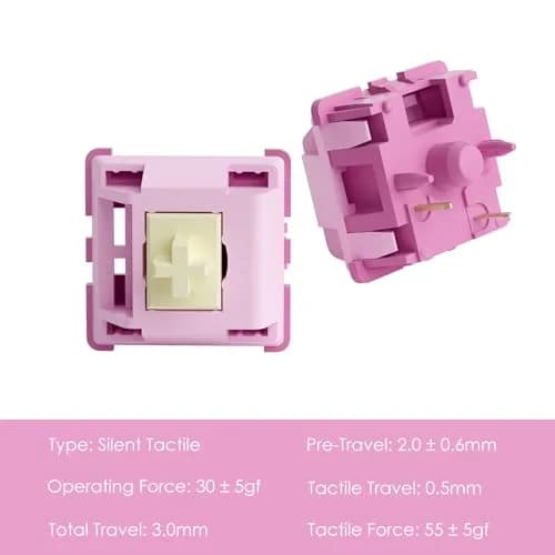 Akko V3 Creamy Purple Pro Tactile Keyboard Switches (45pcs) | Smooth, Creamy, and Satisfying Typing Experience thumbnail 2