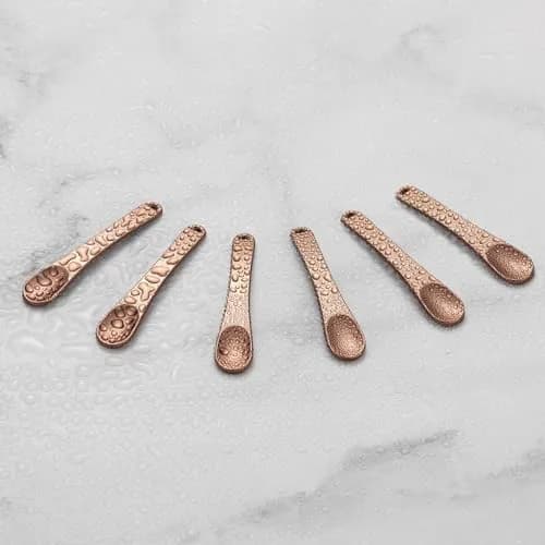 Tekson Metal Cosmetic Spatula Set 6 Pieces (2.36" x 0.47") | Reusable Makeup Beauty Spoons for Cream, Lotions, Moisturizers thumbnail 5