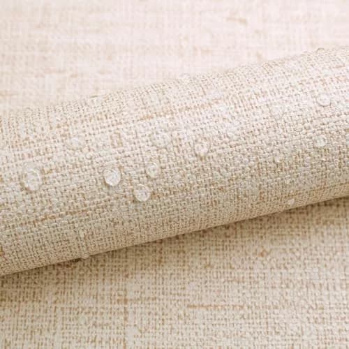 lenify Beige Grasscloth Peel and Stick Wallpaper Textured 40cm x 500cm (15.7in x 196.8in) | Vintage Linen Style for Indian Homes thumbnail 4