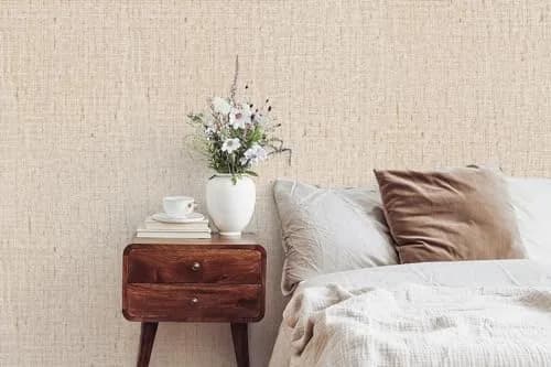 lenify Beige Grasscloth Peel and Stick Wallpaper Textured 40.4cm x 1000cm (15.7in x 393.7in) | Vintage Linen Style for Bedrooms & Living Rooms thumbnail 6