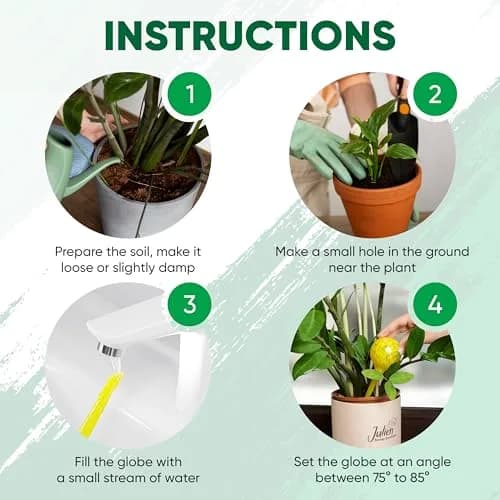 Mission Gallery Plant Watering Globes Set of 4 Small | 100ml Capacity for 5-Day Irrigation thumbnail 6