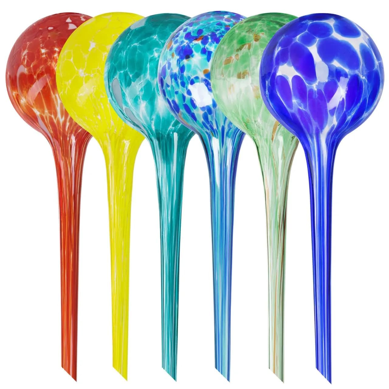 Mission Gallery Large Glass Watering Globes Set of 6, 200ml (6.76 Fl Oz) | Vacation Plant Watering - main product image