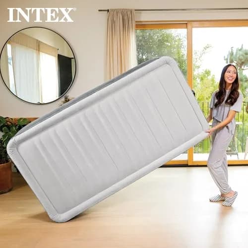Intex Dura-Beam Deluxe 18" Twin Air Mattress with Built-in Pump (2-Pack) | Comfortable & Supportive for Guests thumbnail 8