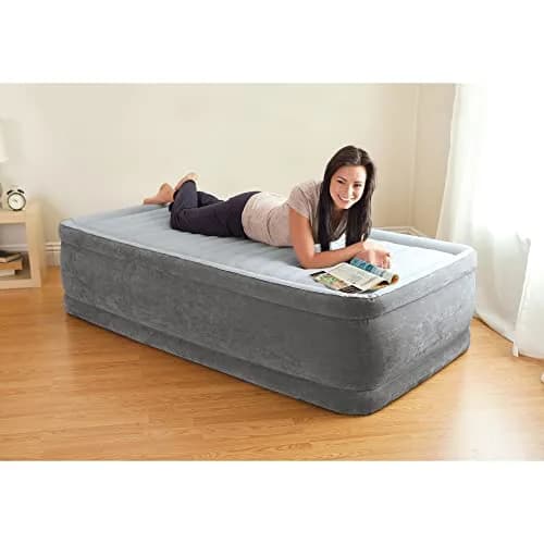 Intex Dura-Beam Deluxe 18" Twin Air Mattress with Built-in Pump (2-Pack) | Comfortable & Supportive for Guests thumbnail 9