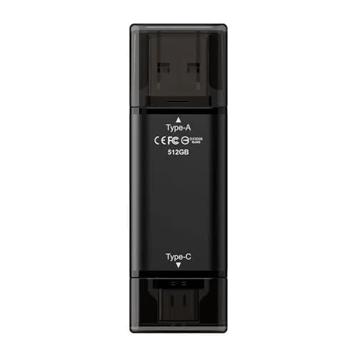 TEAMGROUP X1 MAX 512GB USB 3.2 Gen 2 Flash Drive | 1000MB/s Read Speed, Dual Type-A & Type-C thumbnail 2