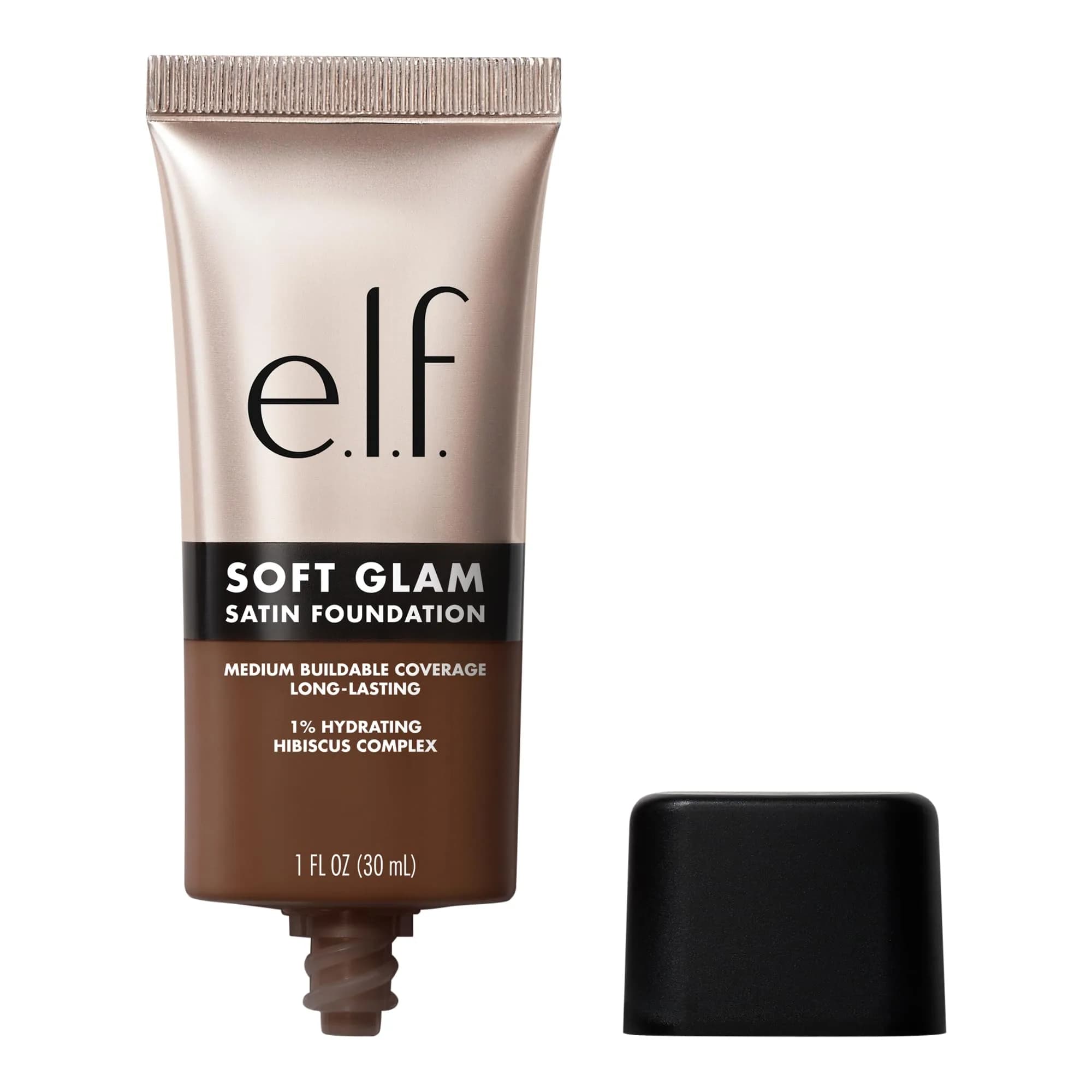 e.l.f. Soft Glam Satin Foundation, Medium Coverage, 14 Fair Cool | Long-Lasting, Hydrating, Vegan — 62 Rich Warm