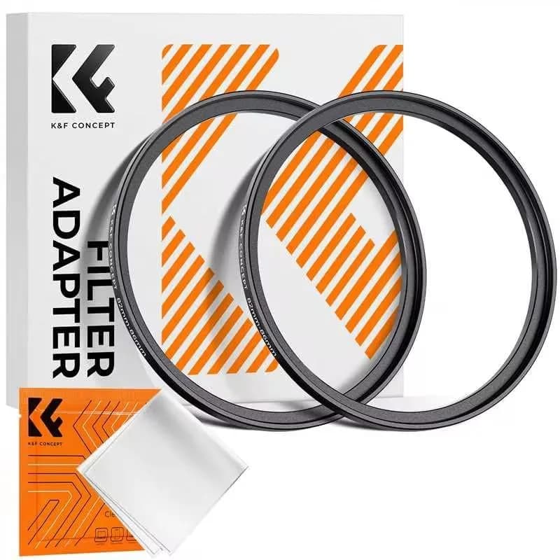 K&F CONCEPT 55-82mm Step-Up Ring Adapter | Durable Aluminium Alloy, Converts 55mm to 82mm thumbnail 1