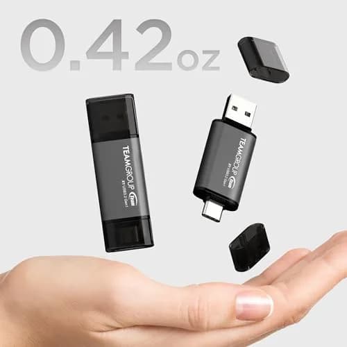 TEAMGROUP X1 128GB USB 3.2 Gen 1 Type-A & Type-C Flash Drive 128 GB | Dual Interface OTG Data Storage thumbnail 4