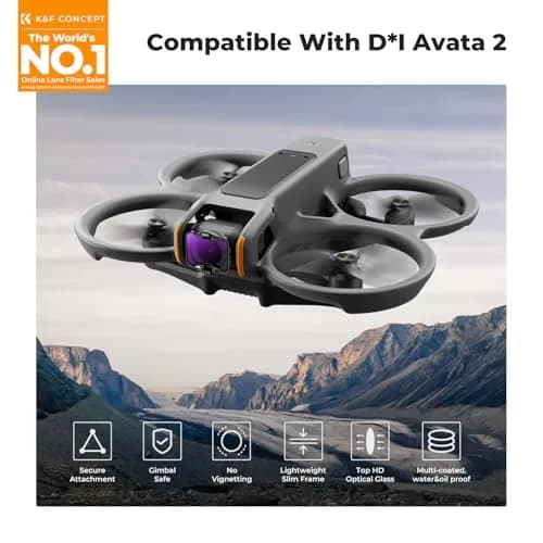 K&F CONCEPT 4Pack ND Filter Kit for DJI Avata 2 | Multi-Coated Optical Glass, Gimbal Safe thumbnail 2