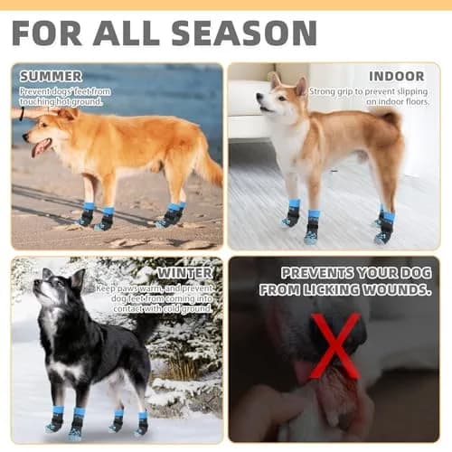 KOOLTAIL Dog Socks Shoes for Hot Pavement XL | Anti Slip Paw Protector for Senior Dogs thumbnail 6