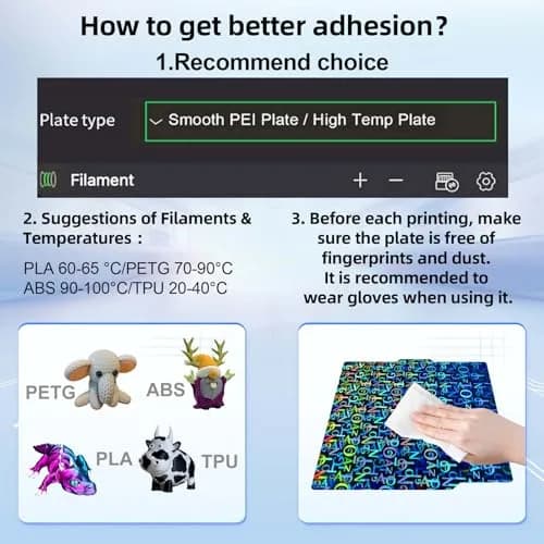 IdeaFormer-3D PEN Build Plate 257x257mm | Abstract Holographic Effect Spring Steel Sheet for Bambu Lab Printers thumbnail 4
