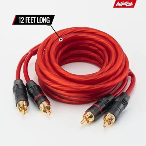 Install Link RCA Audio Cable (12 Feet) 2-Male, Stereo & Subwoofer OFC | 3.65m, High-Grade Copper thumbnail 5
