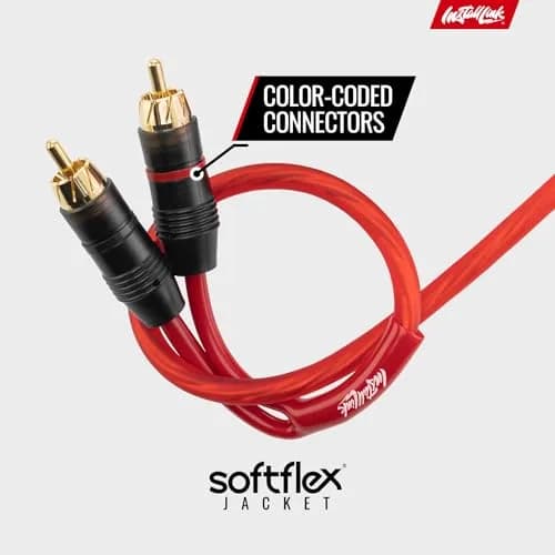 Install Link RCA Audio Cable (12 Feet) 2-Male, Stereo & Subwoofer OFC | 3.65m, High-Grade Copper thumbnail 6