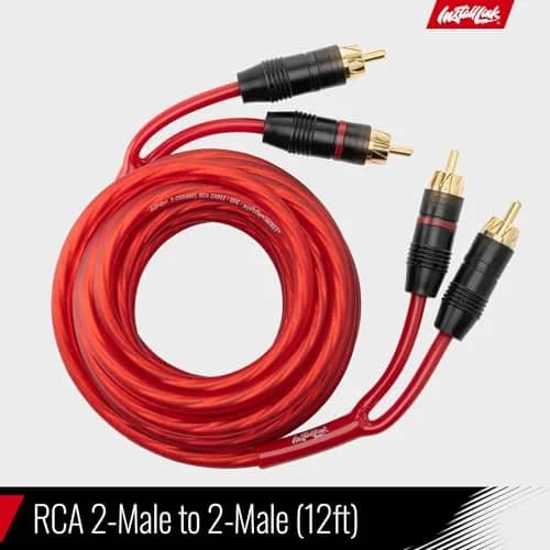 Install Link RCA Audio Cable (12 Feet) 2-Male, Stereo & Subwoofer OFC | 3.65m, High-Grade Copper thumbnail 2