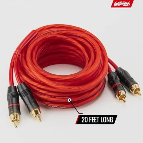 Install Link RCA Audio Cable (20 Feet) 2-Male, Stereo & Subwoofer, OFC | 6m Flexible Copper thumbnail 5