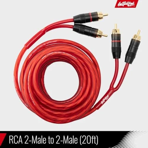 Install Link RCA Audio Cable (20 Feet) 2-Male, Stereo & Subwoofer, OFC | 6m Flexible Copper thumbnail 2