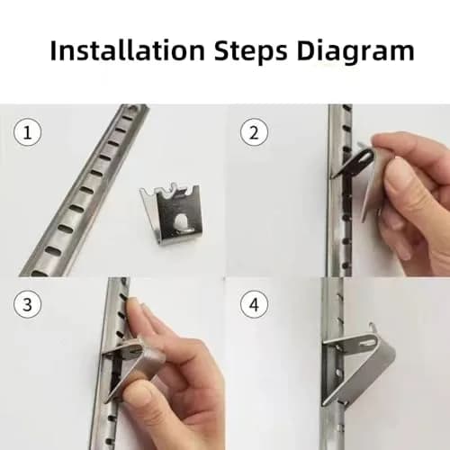 LOONGYOON 10 Pack Freezer Shelf Clips 28mm (1.10") | Stainless Steel Fridge Cooler Shelf Support Clips thumbnail 4