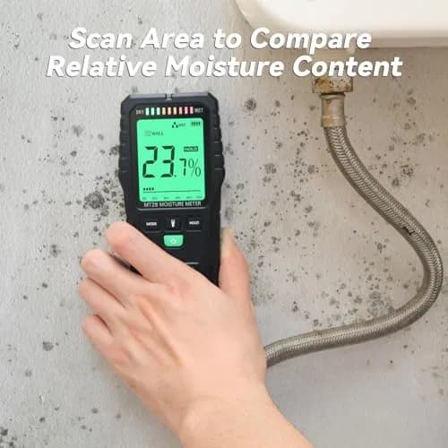 RDINSCOS Pinless Moisture Meter for Walls and Wood | Non-Invasive Digital Moisture Tester for Home Inspectors, Contractors, and DIYers thumbnail 2