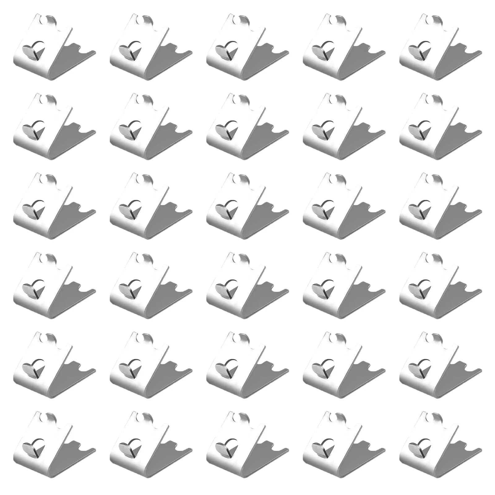 LOONGYOON 30 Pack Freezer Shelf Clips 28mm (1.10") | Stainless Steel Fridge Cooler Shelf Support Clips