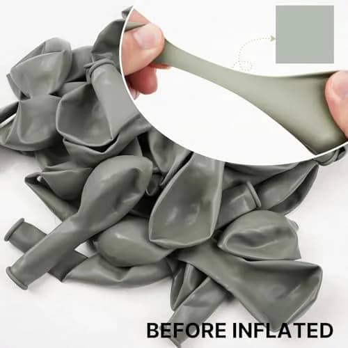 PartyWoo Dusty Green Balloons 140pcs Sage Olive Eucalyptus Green Boho Neutral Balloon Arch Kit 18 12 10 5 Inch | Jungle Woodland Theme Birthday Party Decorations thumbnail 2